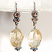 DKC ~ Citrine Nugget Bali Earrings